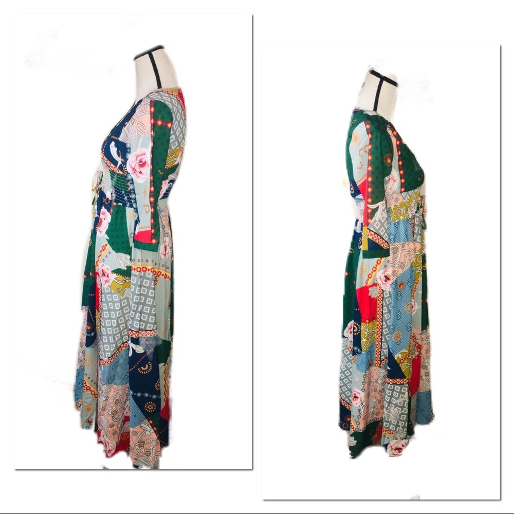 •HP! LAST 1!  Boho Chiffon Patchwork Maxi Dress• - Picture 7 of 8